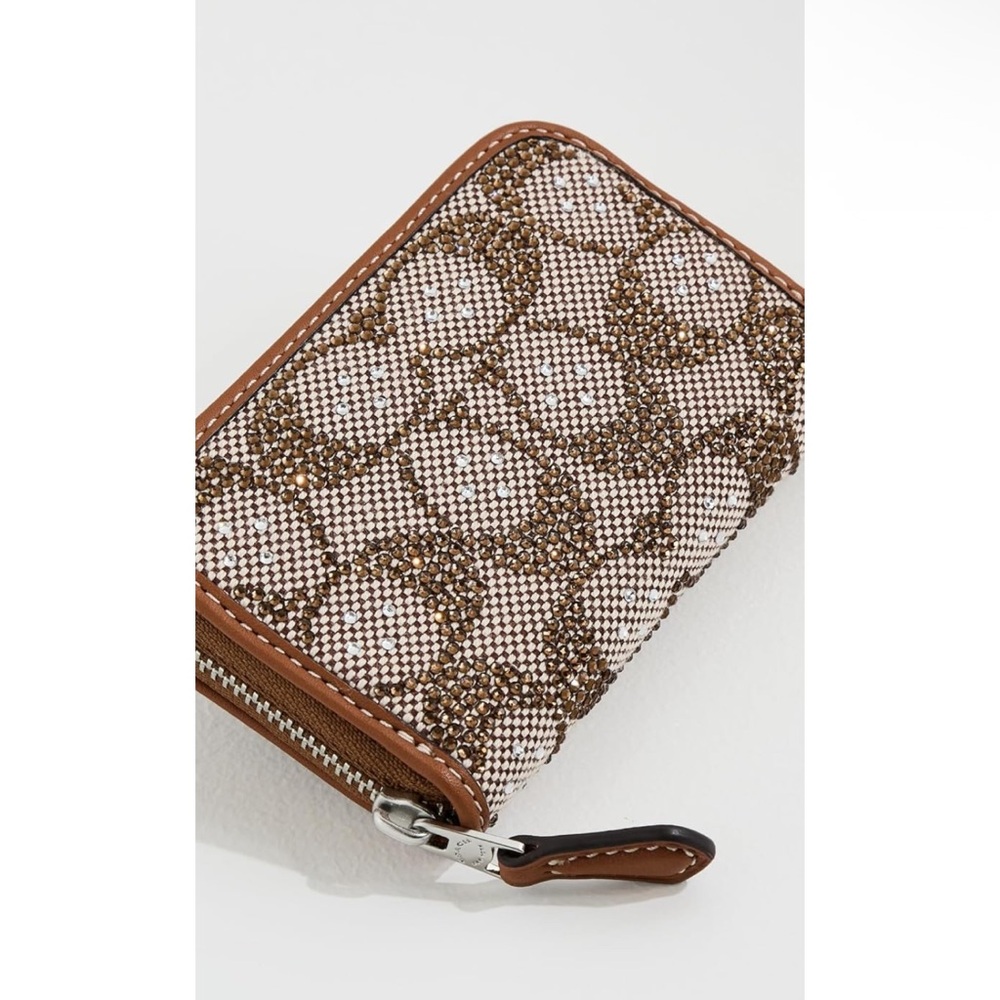 New Coach Essential Small Card Wallet Crystal Signature Jacquard - Picture 4 of 10